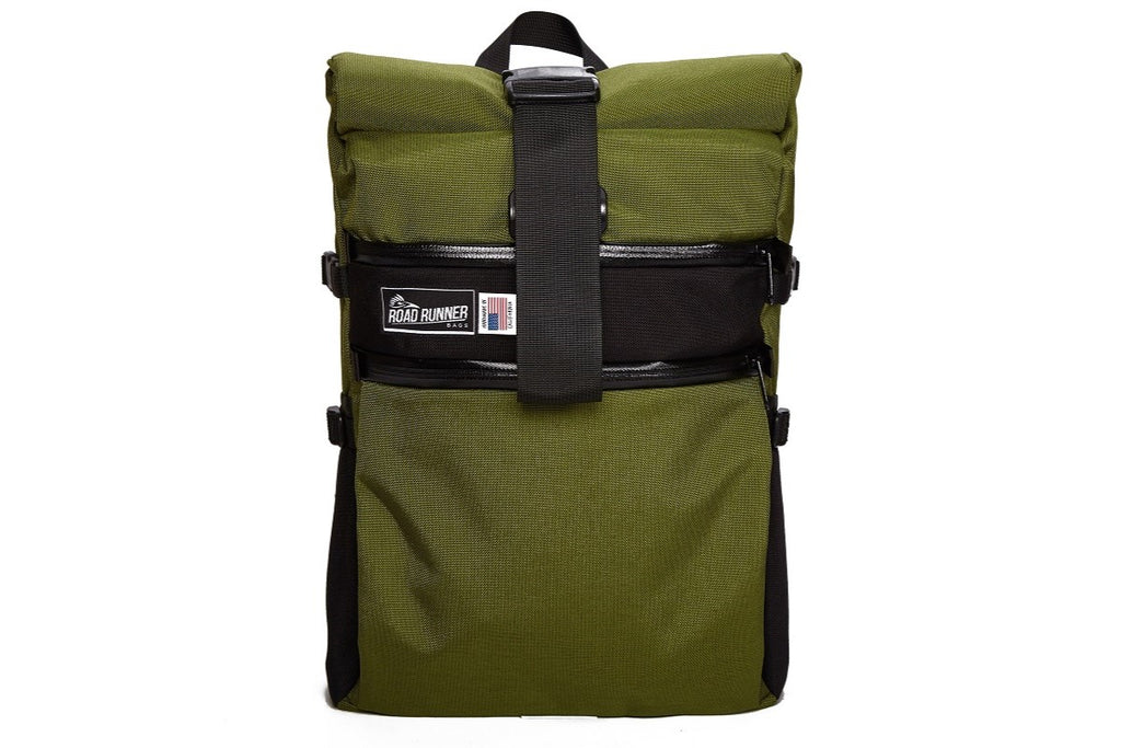 Medium Roll Top in Olive Cordura