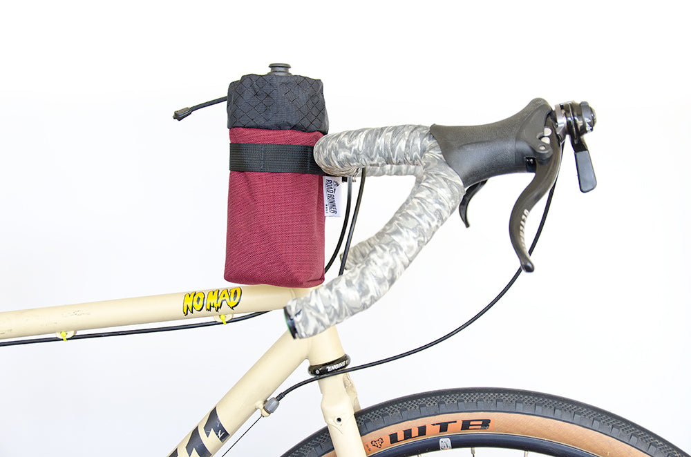 Co-Pilot Handlebar Bag - Bicycle Bag by Road Runner Bags in Burgundy Cordura