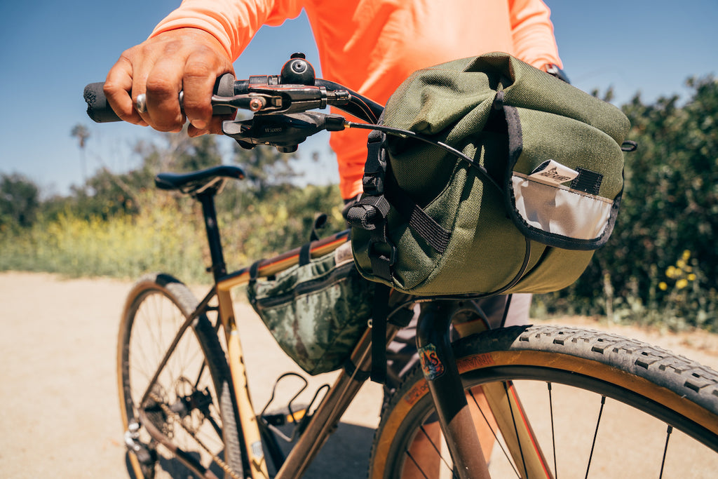 Jammer Olive on Gravel Bike