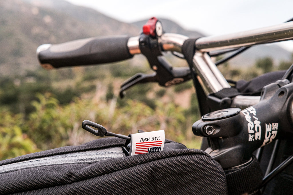 Bluff Top Tube Bag in Black Cordura Detail