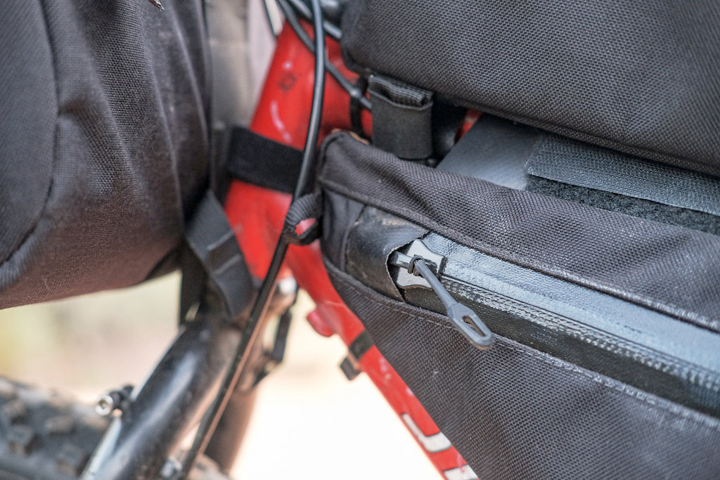 MTB Wedge Frame Bag Zipper Detail